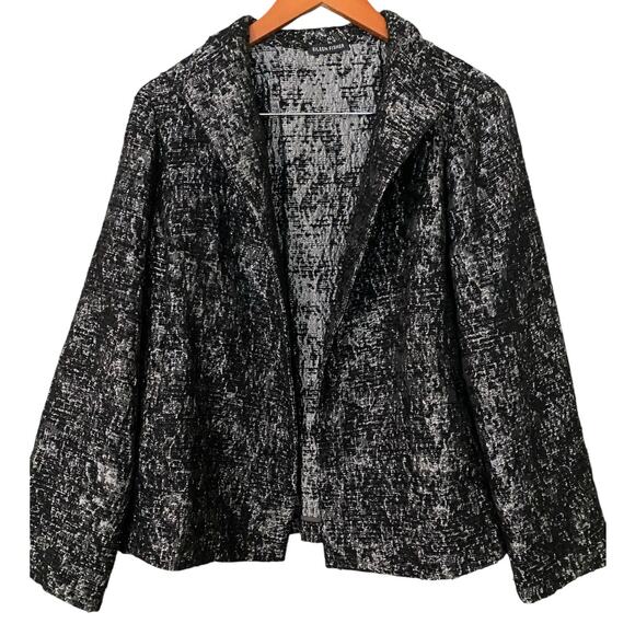 Eileen Fisher Open Front Textured Blazer Jacket Small/Medium Knit Layering - Picture 13 of 14
